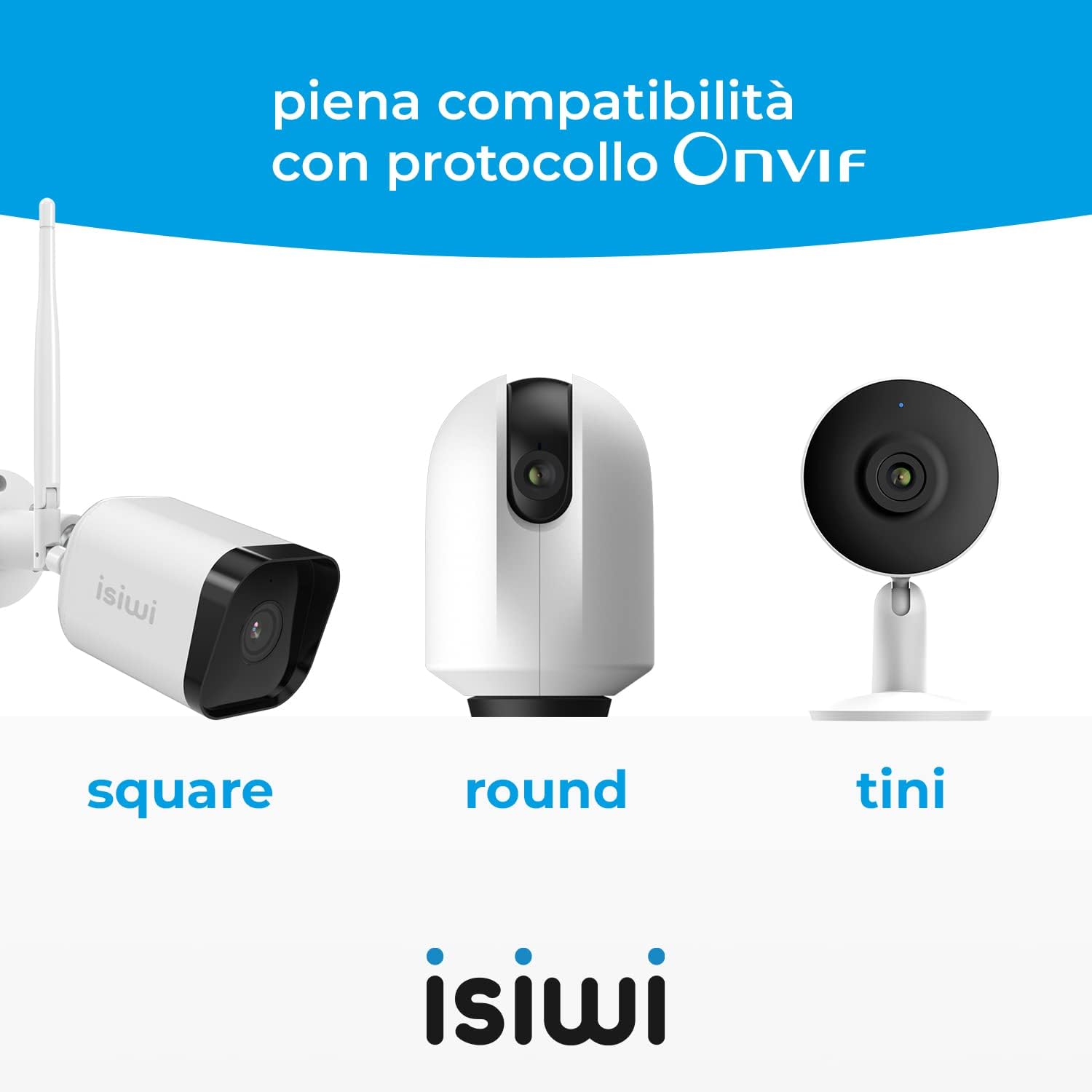 Isiwi Round Telecamera WiFi IP 4MP interno PT motorizzata panoramica 355° sorveglianza domestica baby monitor Visione Notturna, rilevamento movimenti e suoni, audio bidirezionale SD/Cloud Alexa/Google