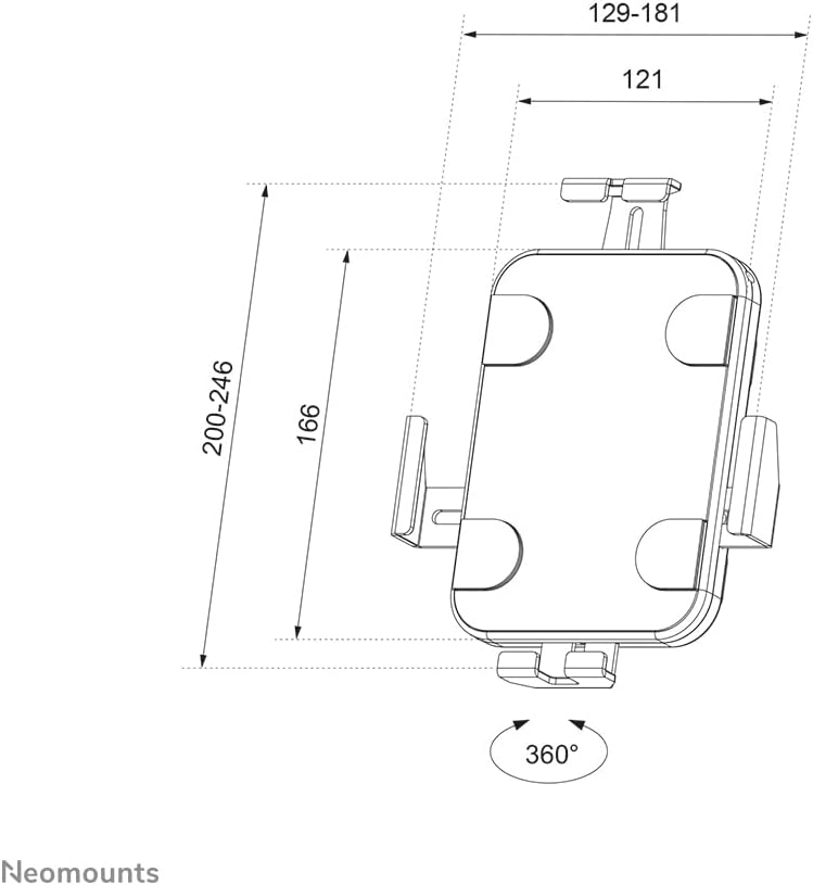 Neomounts by Newstar WL15-625WH1 Tablet Wall Mount Suitable for Brand (Tablet): Universal 20.1 cm