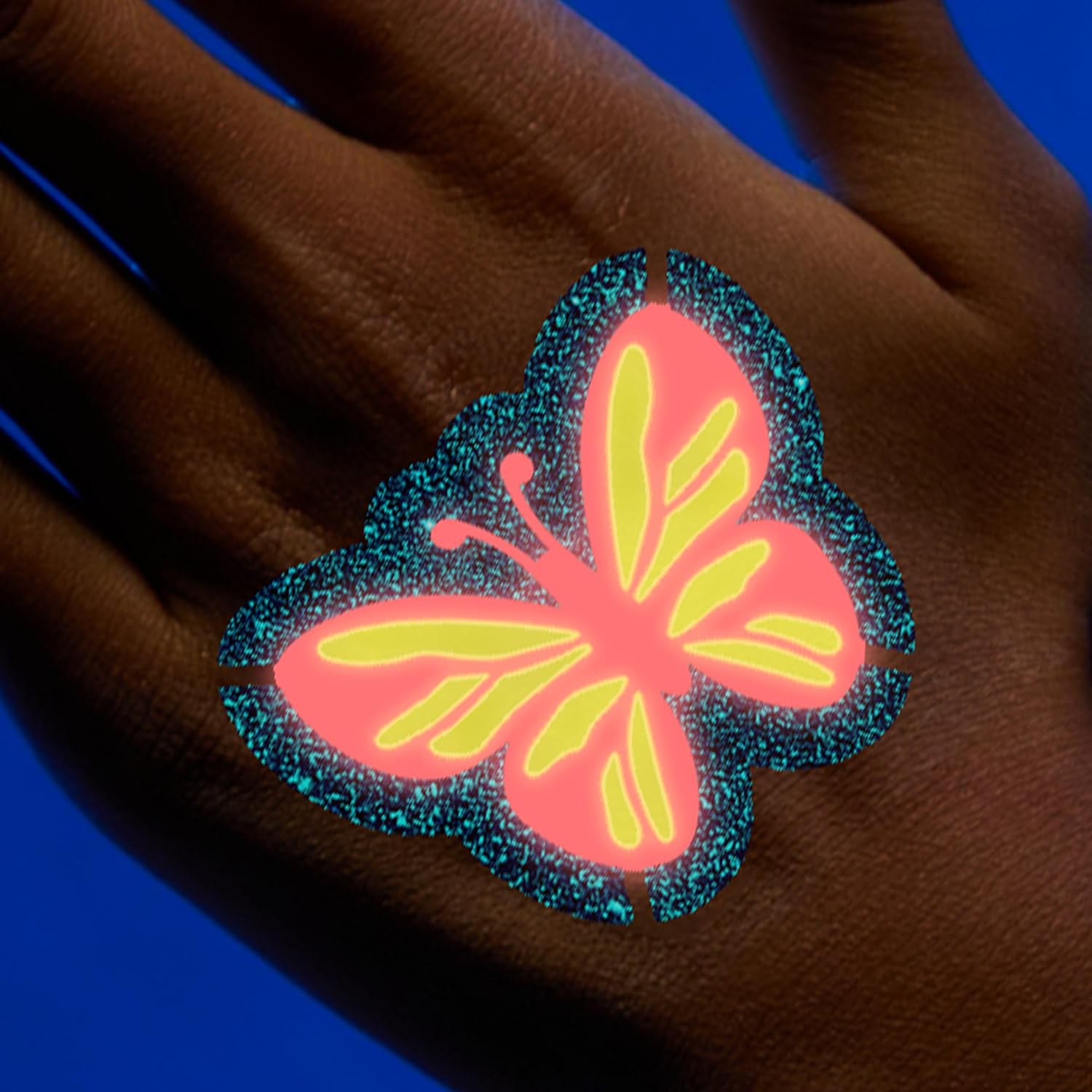 FabLab 24704 Glow in The Dark Glitter Tattoos Kit, Multi