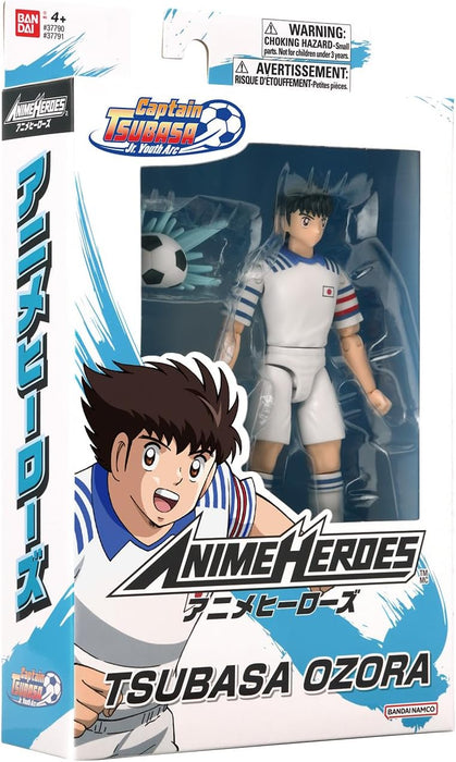 Bandai - Anime Heroes - Captain Tsubasa - Actionfigur Anime Heroes 17 cm - Tsubasa Ozora - Gelenkfigur mit Zubehör - Manga-Figur - Fussball Figuren - Spielzeug für Kinder ab 4 Jahren - 37791