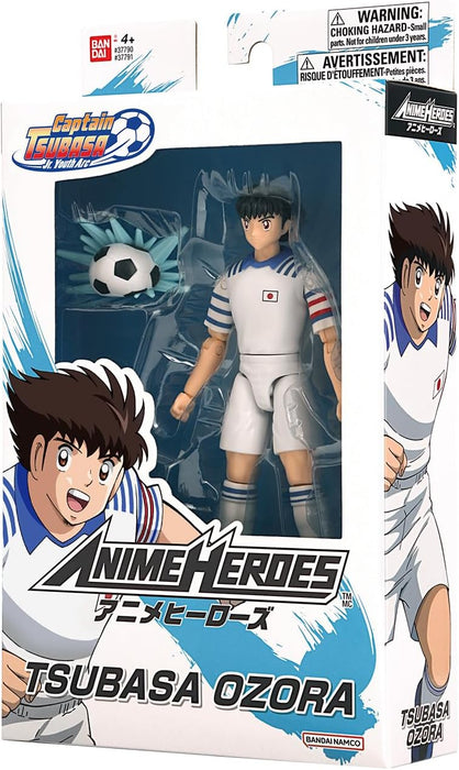 Bandai - Anime Heroes - Captain Tsubasa - Actionfigur Anime Heroes 17 cm - Tsubasa Ozora - Gelenkfigur mit Zubehör - Manga-Figur - Fussball Figuren - Spielzeug für Kinder ab 4 Jahren - 37791