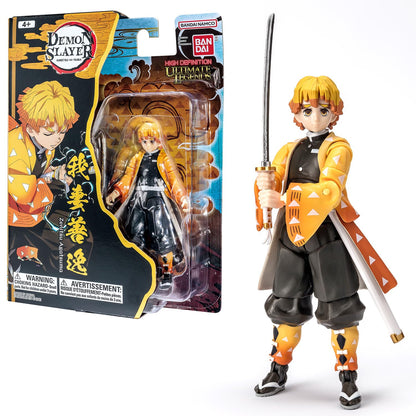 BANDAI - Ultimate Legends HD - Actionfigur Demon Slayer 12 cm - Zenitsu Agatsuma - Offizielle Demon Slayer Lizenz - Gelenkige Zenitsu Figur - Spielzeug für Kinder ab 4 Jahren - VE88962