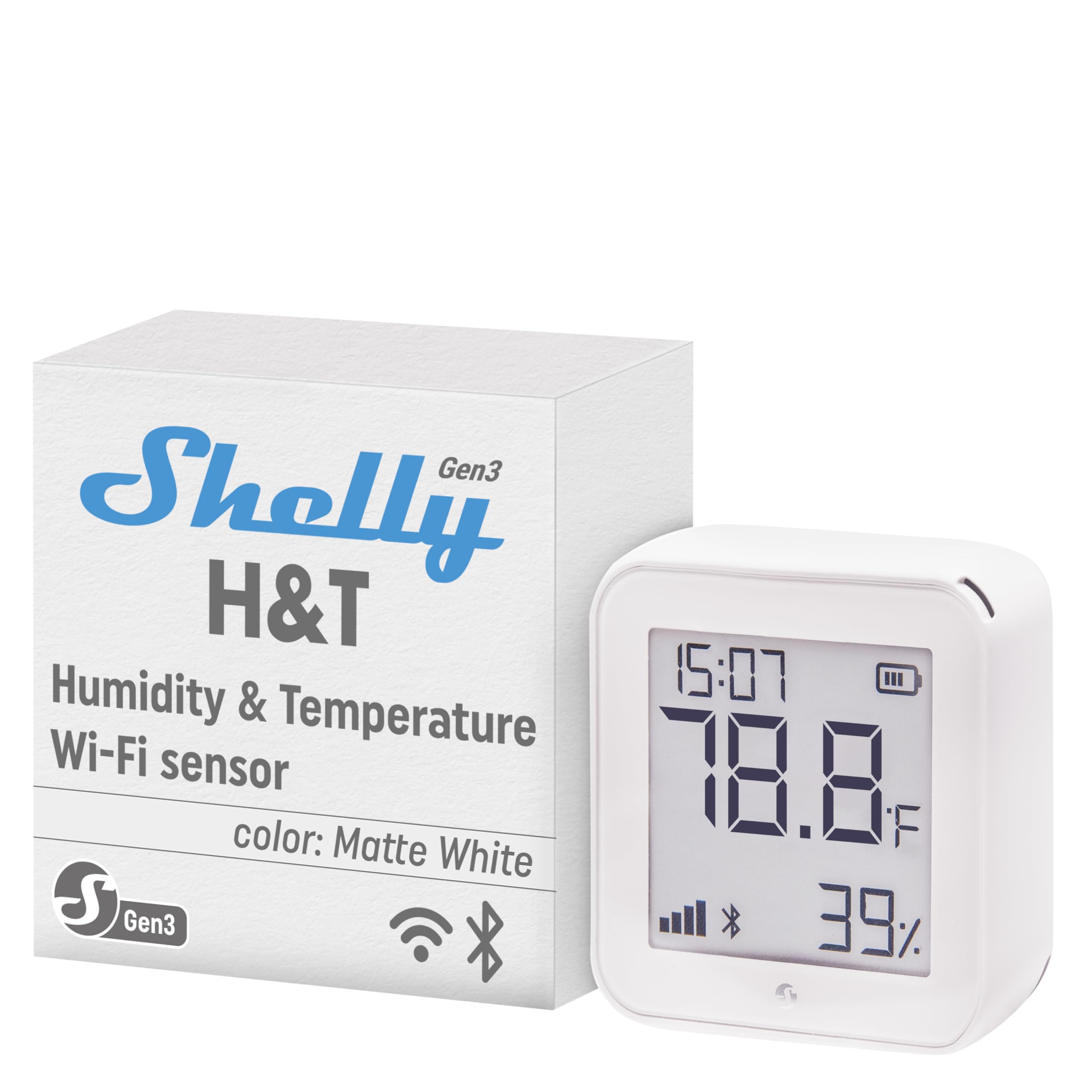 `Shelly - Plus Ht Gen3 Smart Temperature And Humidity Sensor, Wi-Fi`