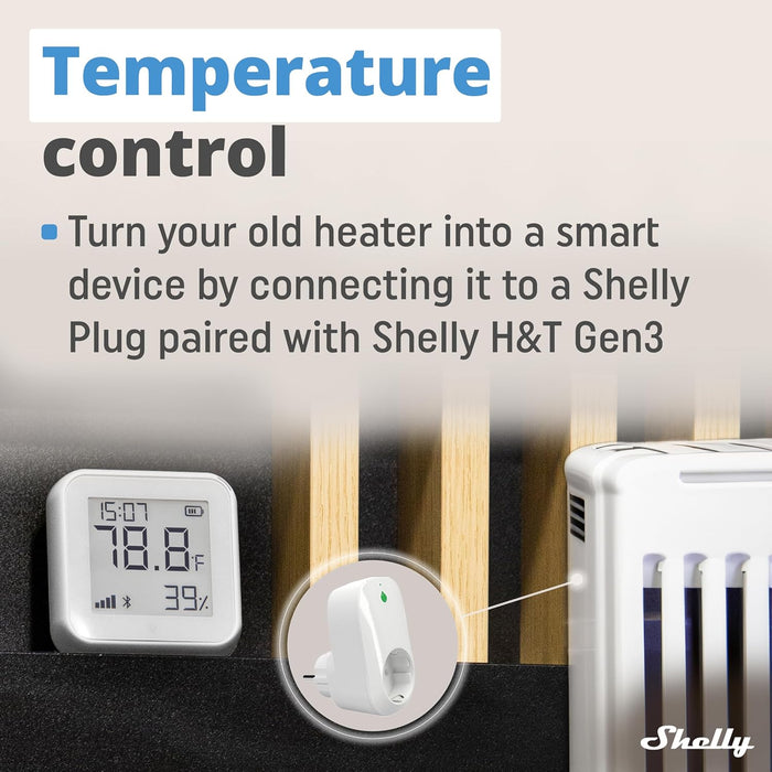 `Shelly - Plus Ht Gen3 Smart Temperature And Humidity Sensor, Wi-Fi`
