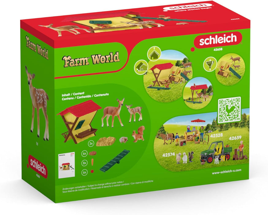 schleich 42658 FARM WORLD Feeding the Forest Animals Playset for ages 3+
