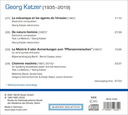 Georg Katzer: Mensch Und Maschine