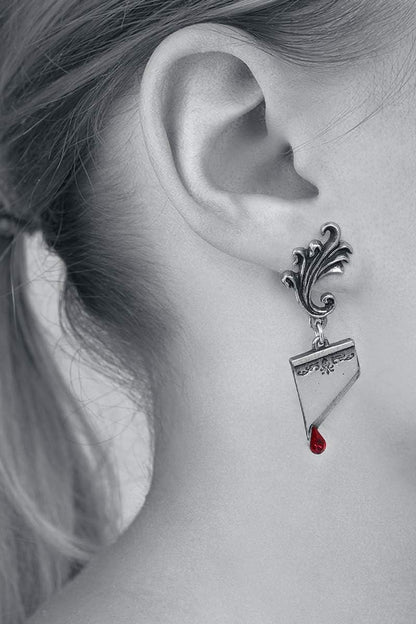 Alchemy Gothic Marie Antoinette Earrings Silver-Coloured