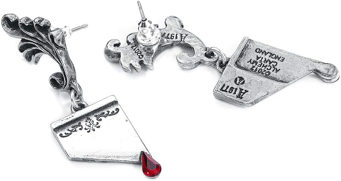 Alchemy Gothic Marie Antoinette Earrings Silver-Coloured