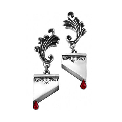 Alchemy Gothic Marie Antoinette Earrings Silver-Coloured