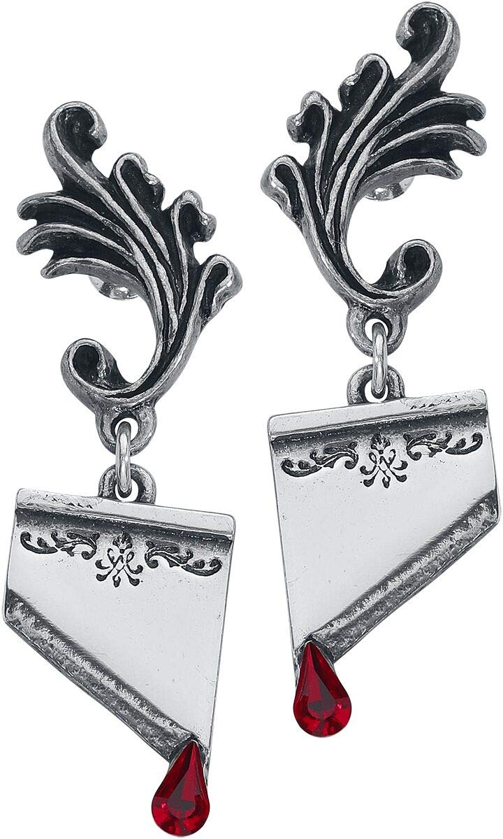 Alchemy Gothic Marie Antoinette Earrings Silver-Coloured