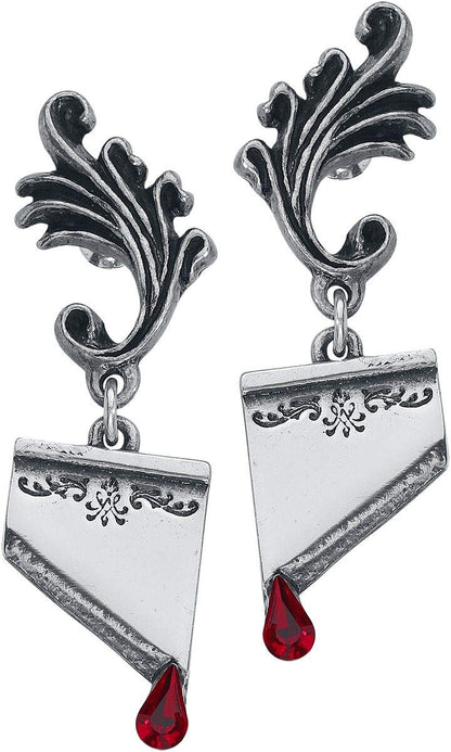 Alchemy Gothic Marie Antoinette Earrings Silver-Coloured