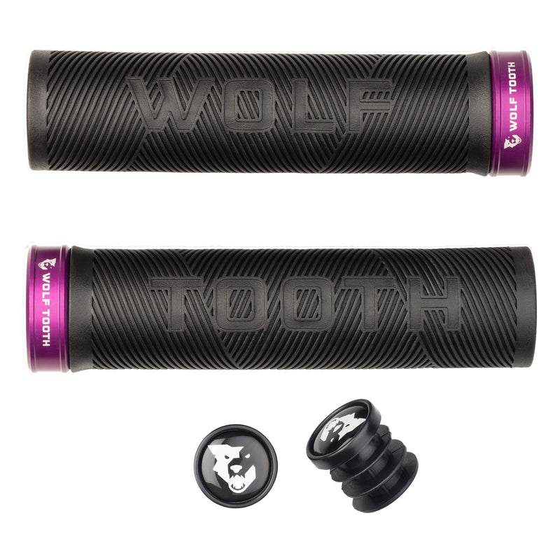 Wolf Tooth Echo Lock-On Grips Black/Purple One Size