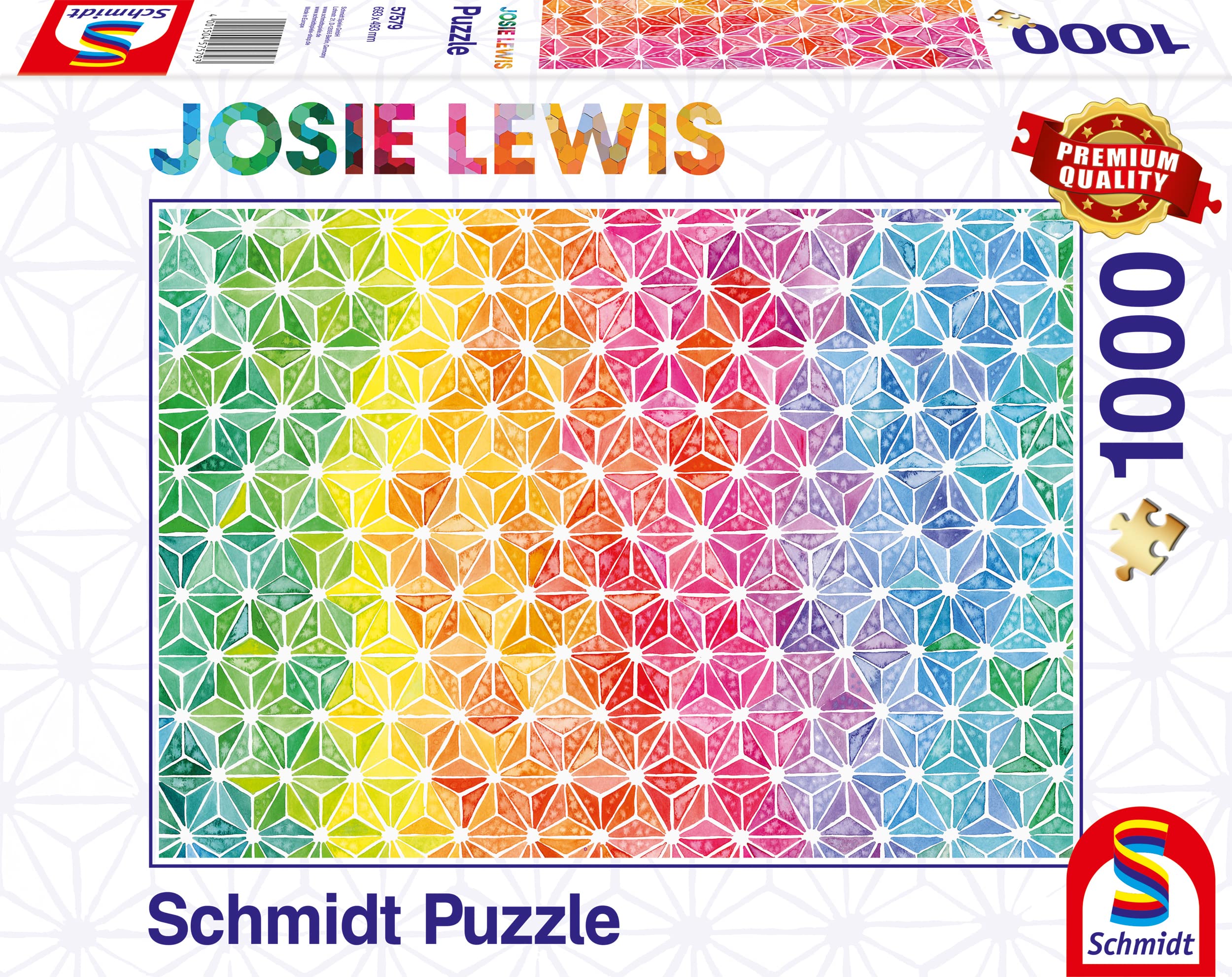 Schmidt Puzzle 1000 pièces : Triangles multicolores