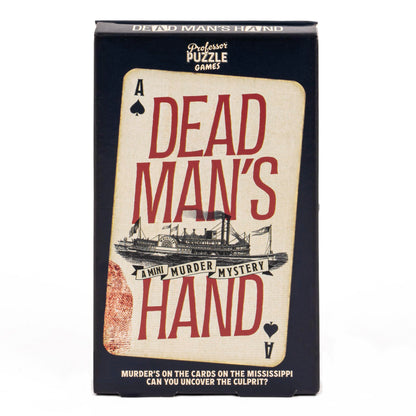 Professor Puzzle | Dead Man's Hand | Mini Murder Mystery Game | Ages 12+ | 1-4 Players | 60+ Minutes Playing Time