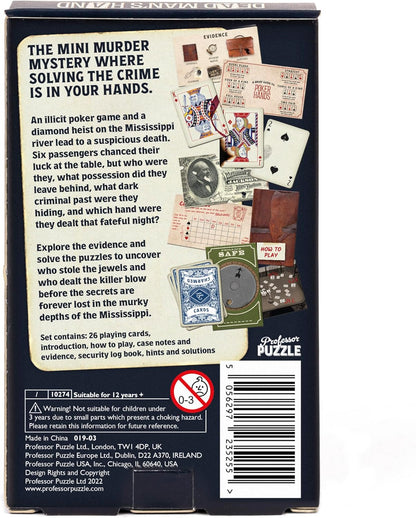 Professor Puzzle | Dead Man's Hand | Mini Murder Mystery Game | Ages 12+ | 1-4 Players | 60+ Minutes Playing Time