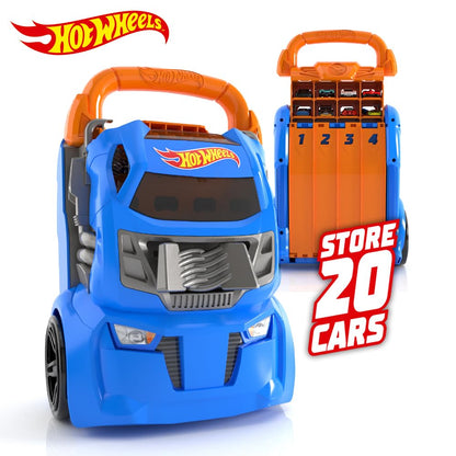 Hot Wheels Car Case Launcher I Stores up to 20 cars I 2-in-1 storage and launcher that connects to other setsI For Kids 3 Years & Up I (Cars not included)