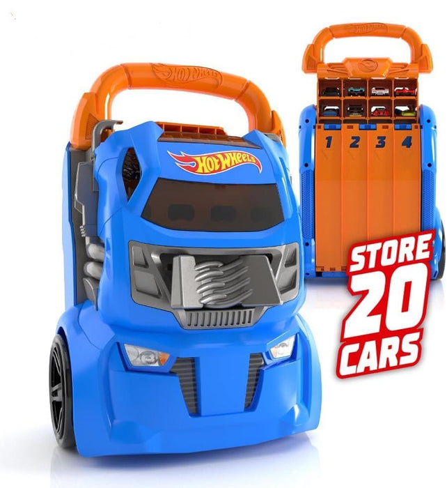 Hot Wheels Car Case Launcher I Stores up to 20 cars I 2-in-1 storage and launcher that connects to other setsI For Kids 3 Years & Up I (Cars not included