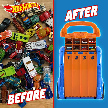 Hot Wheels Car Case Launcher I Stores up to 20 cars I 2-in-1 storage and launcher that connects to other setsI For Kids 3 Years & Up I (Cars not included)