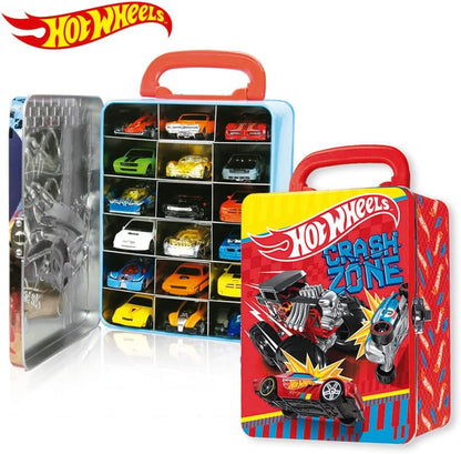 Hot Wheels 1:64 Scale cars Metal Car Carry Case I 18 Toy Car Storage & Organiser I Gift for Collectors & Kids Ages 3 Years Old & Up I 3D lid design I (Cars not included) Hwcc2-23s