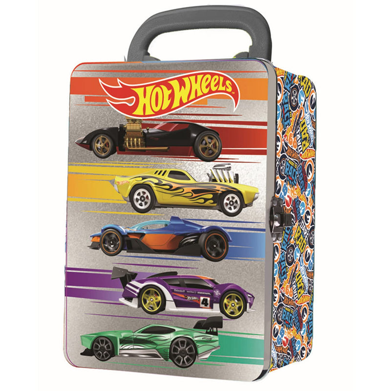 Hot Wheels 1:64 Scale cars Metal Car Carry Case I 18 Toy Car Storage & Organiser I Gift for Collectors & Kids Ages 3 Years Old & Up I 3D lid design I (Cars not included) Hwcc2-23s