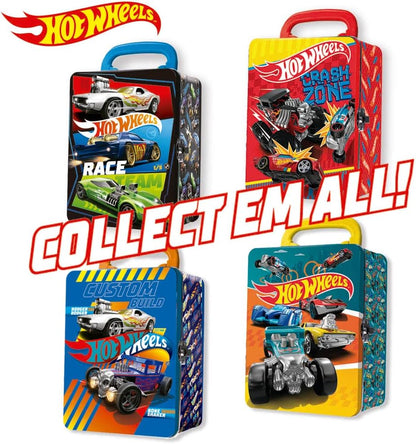 Hot Wheels 1:64 Scale cars Metal Car Carry Case I 18 Toy Storage & Organiser Gift for Collectors Kids Ages 3 Years Old Up 3D HW Race lid design (Cars not included)