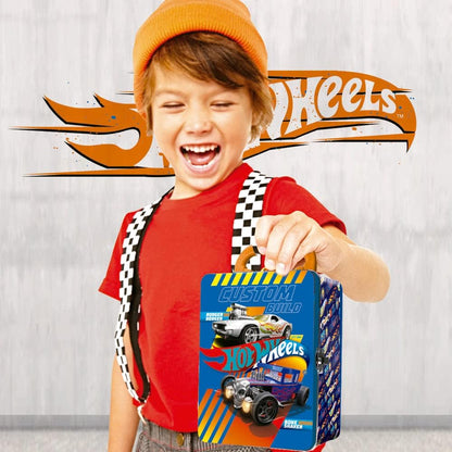 Hot Wheels 1:64 Scale cars Metal Car Carry Case I 18 Toy Storage & Organiser Gift for Collectors Kids Ages 3 Years Old Up 3D HW Race lid design (Cars not included)