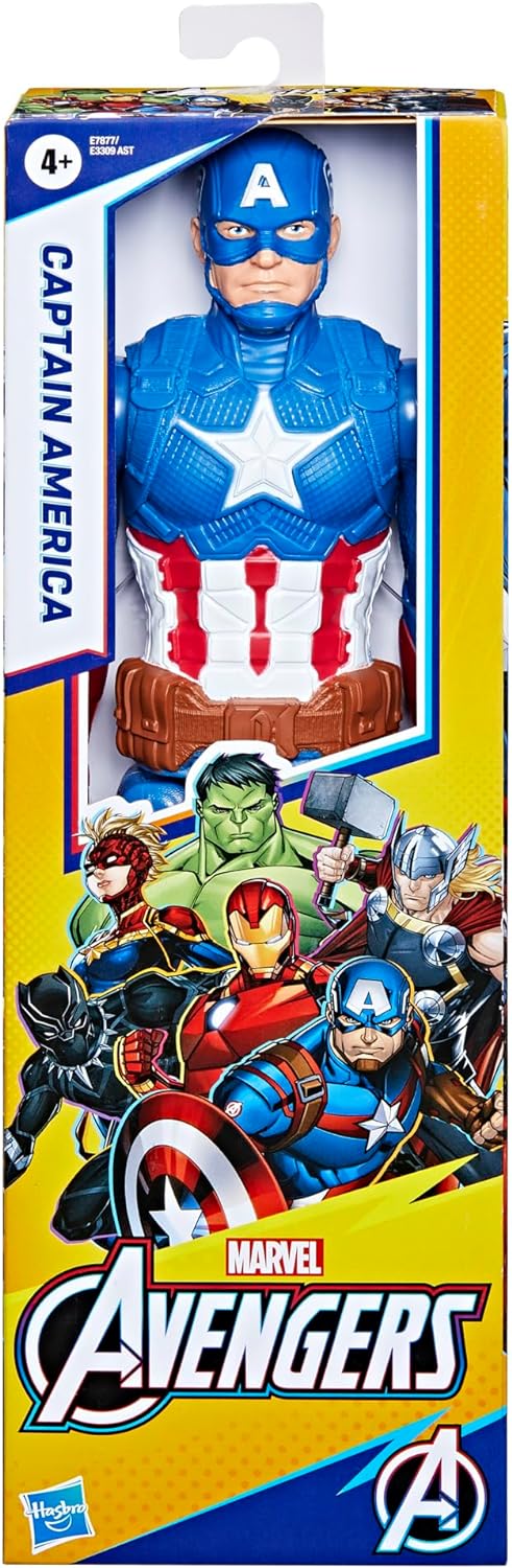 Avengers - Captain America (Action figure 30 cm con blaster Titan Hero Blast Gear