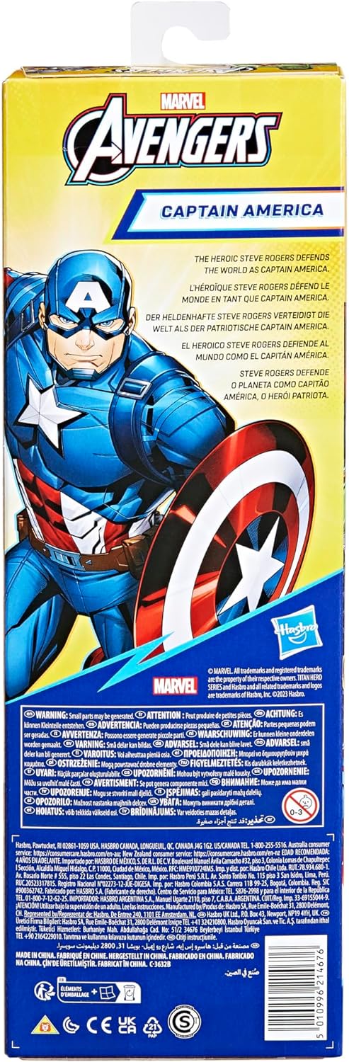 Avengers - Captain America (Action figure 30 cm con blaster Titan Hero Blast Gear