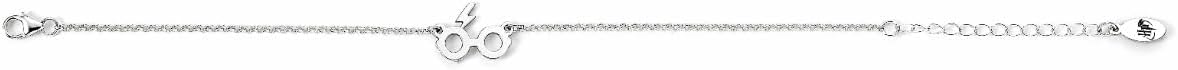 Harry Potter Sterling Silver Glasses & Lightning Bolt Charm Bracelet