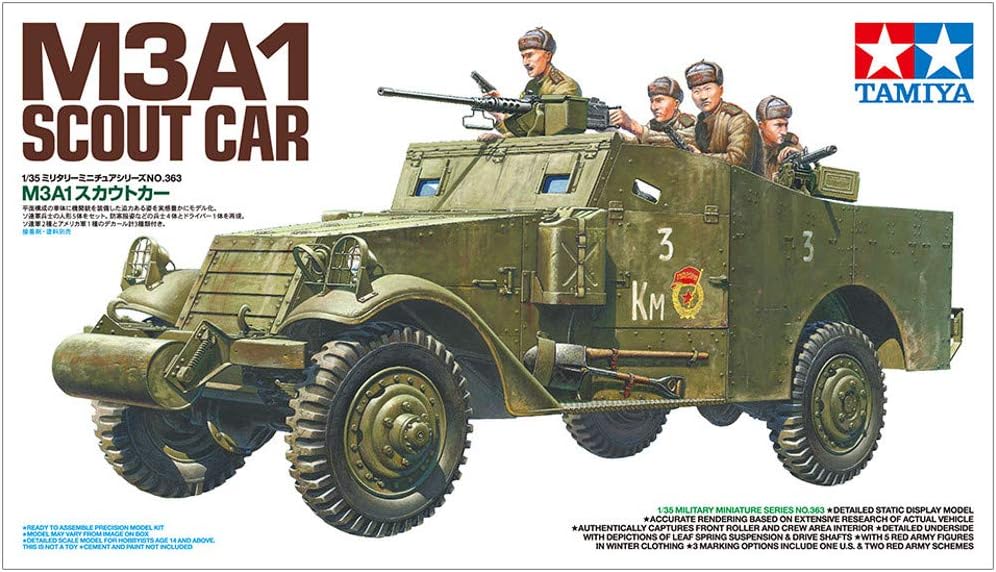 Tamiya 35363 - Maqueta de Coche (Escala 1:35, M3A1, Escala 1:35, Modelos de plástico, para aficiones, Manualidades, Pegado, maqueta, maqueta, ensamblaje