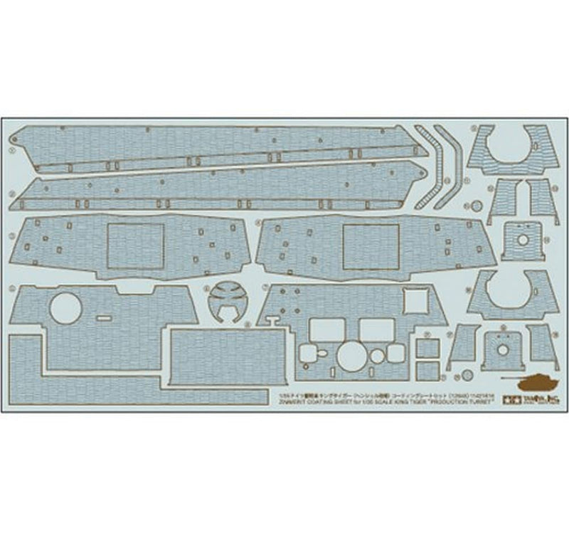 Tamiya Zimmerit 300012648-1:35 Bow Royal Tiger Henschel