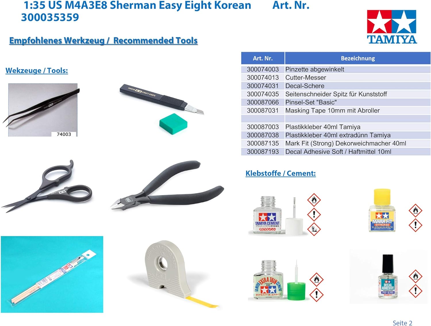TAMIYA Militar 1:35 US M4A3E8 Sherman Easy Eight Korean, Multicolor, Medium (TAM35359