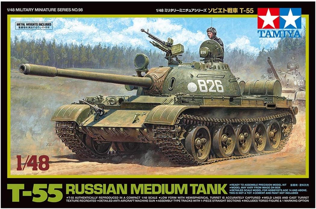 TAMIYA 32598 Russian Medium Tank T55 1:48 Plastic Model Kit