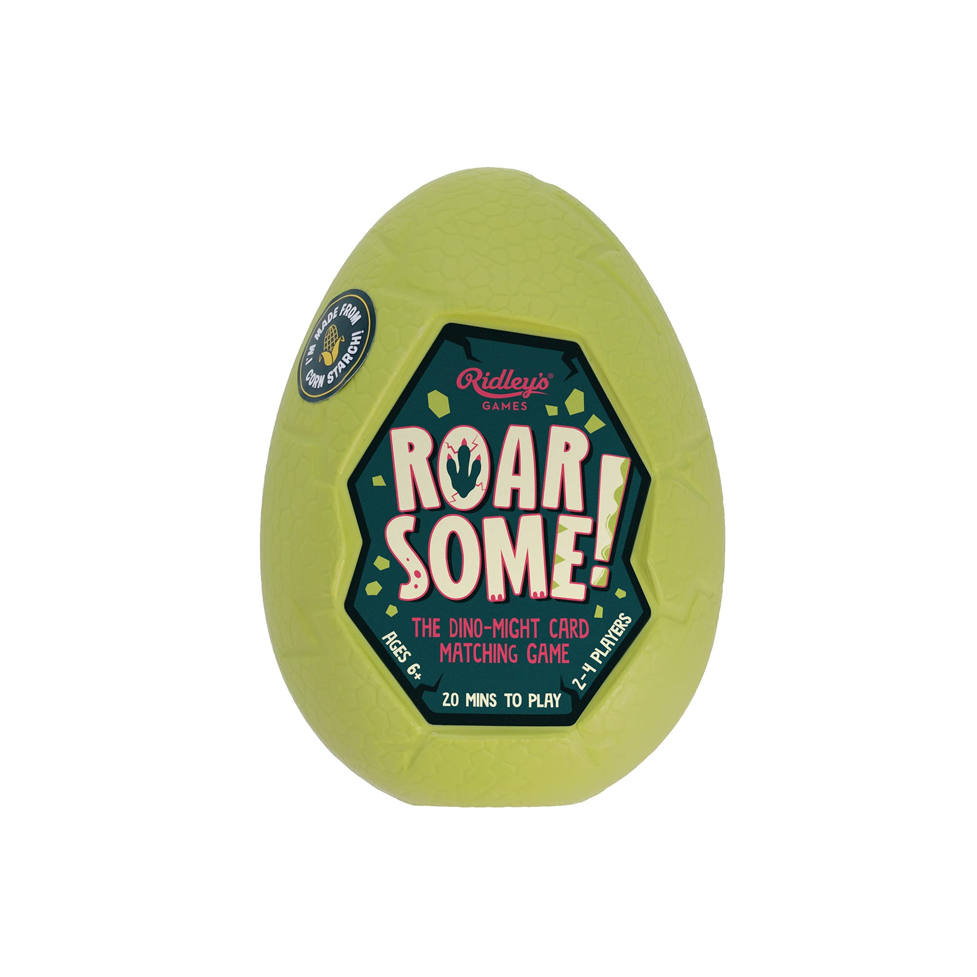 Ridley's Games: Roarsome! - The Dino-Matching Card Game for Dinosaur Lovers - Card Case Made from Corn Starch and is 100% recycleable - Family Game Night Favorite -Ages 6+ | 15-Minutes