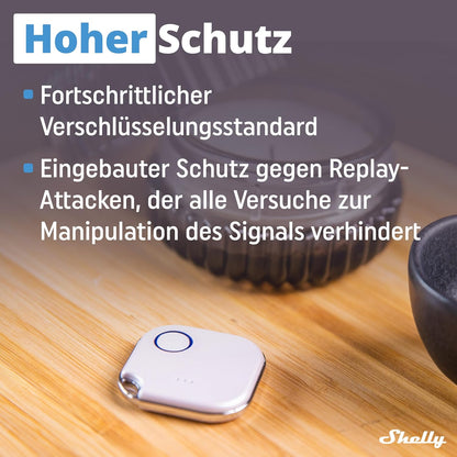 Shelly BLU Button1 | Bluetooth-Operated Action And Scenes White Activation Button | Home Automation | iOS Android App | No Hub Required | Long Battery Life | LED Indication | Buzzer | Broad range