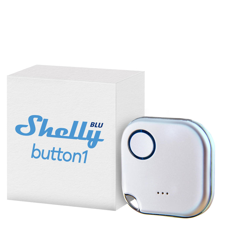 Shelly BLU Button1 | Bluetooth-Operated Action And Scenes White Activation Button | Home Automation | iOS Android App | No Hub Required | Long Battery Life | LED Indication | Buzzer | Broad range