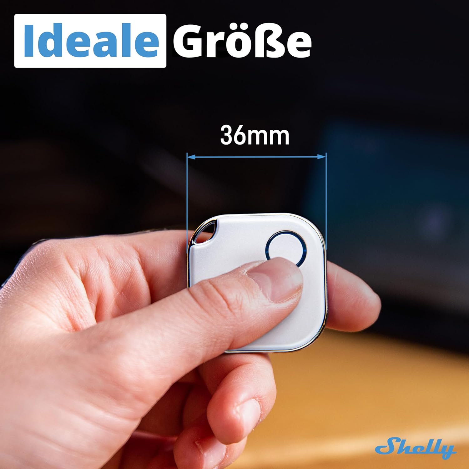 Shelly BLU Button1 | Bluetooth-Operated Action And Scenes White Activation Button | Home Automation | iOS Android App | No Hub Required | Long Battery Life | LED Indication | Buzzer | Broad range