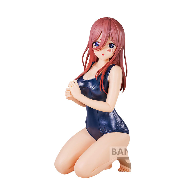 Banpresto BP88552P Miku Nakano Action Figure, School Style Ver. The Quintessential Quintuplets Movie, Celestial VIVIVI, 12 cm, Multicoloured