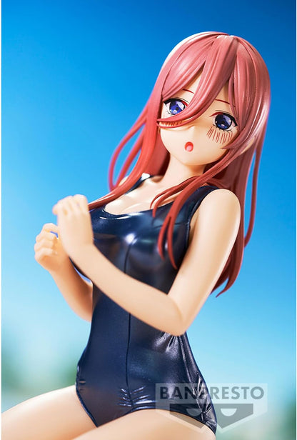 Banpresto BP88552P Miku Nakano Action Figure, School Style Ver. The Quintessential Quintuplets Movie, Celestial VIVIVI, 12 cm, Multicoloured