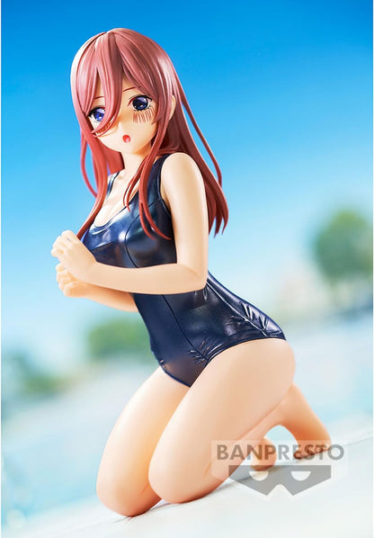 Banpresto BP88552P Miku Nakano Action Figure, School Style Ver. The Quintessential Quintuplets Movie, Celestial VIVIVI, 12 cm, Multicoloured