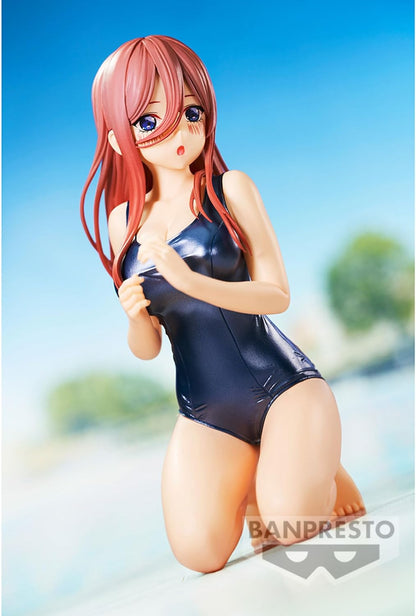 Banpresto BP88552P Miku Nakano Action Figure, School Style Ver. The Quintessential Quintuplets Movie, Celestial VIVIVI, 12 cm, Multicoloured