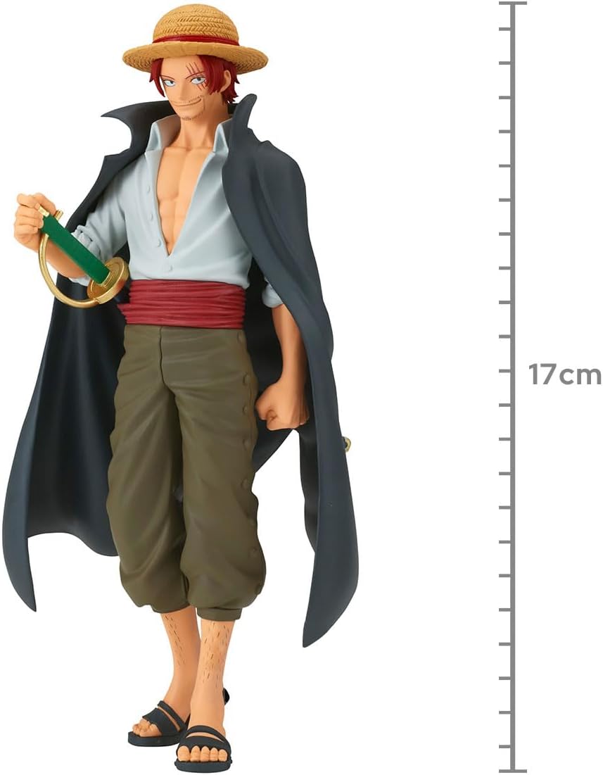 Banpresto BP88605P Shanks Action Figure, One Piece, Dxf The Grandline Series, 6.75-Inch, Multicolor