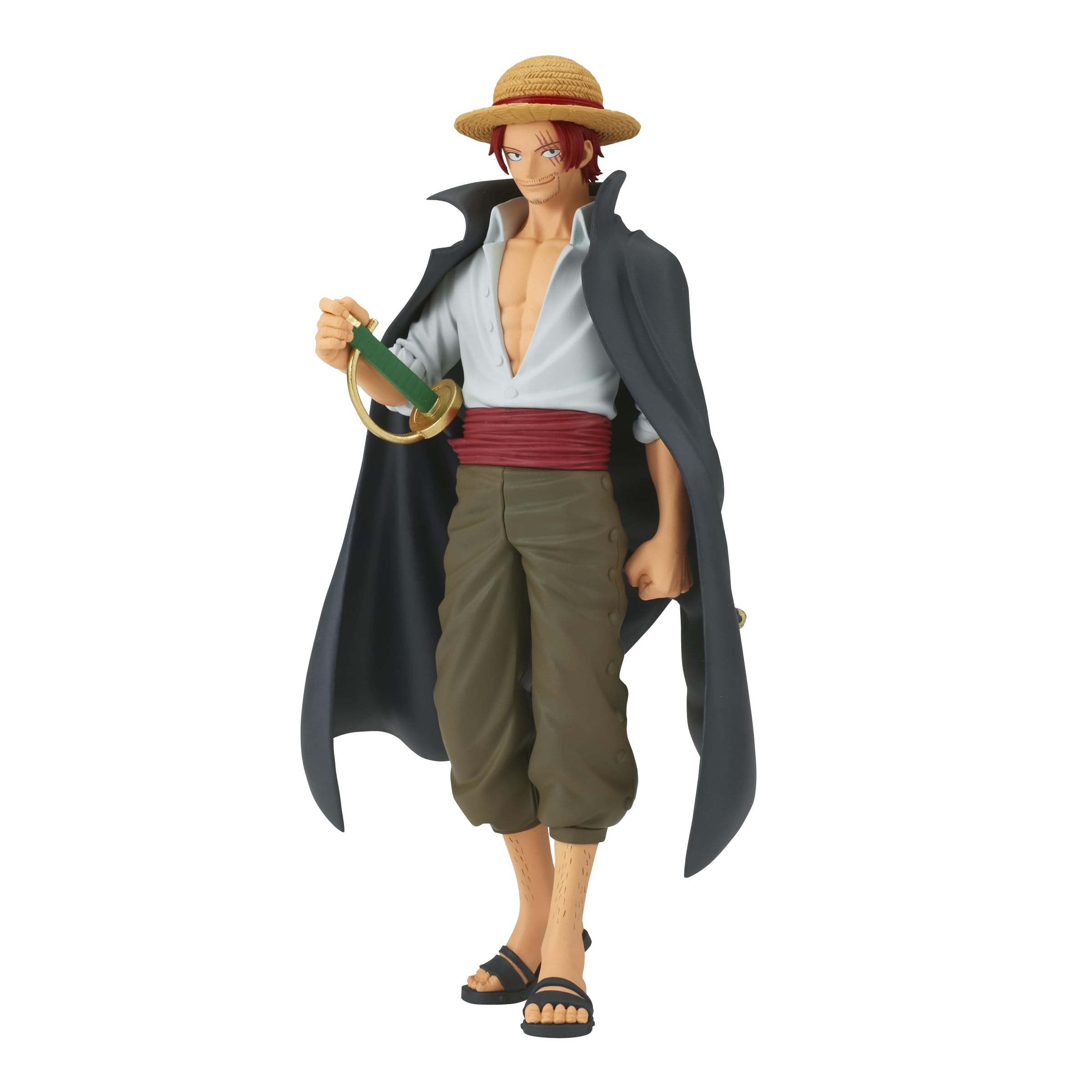 Banpresto BP88605P Shanks Action Figure, One Piece, Dxf The Grandline Series, 6.75-Inch, Multicolor