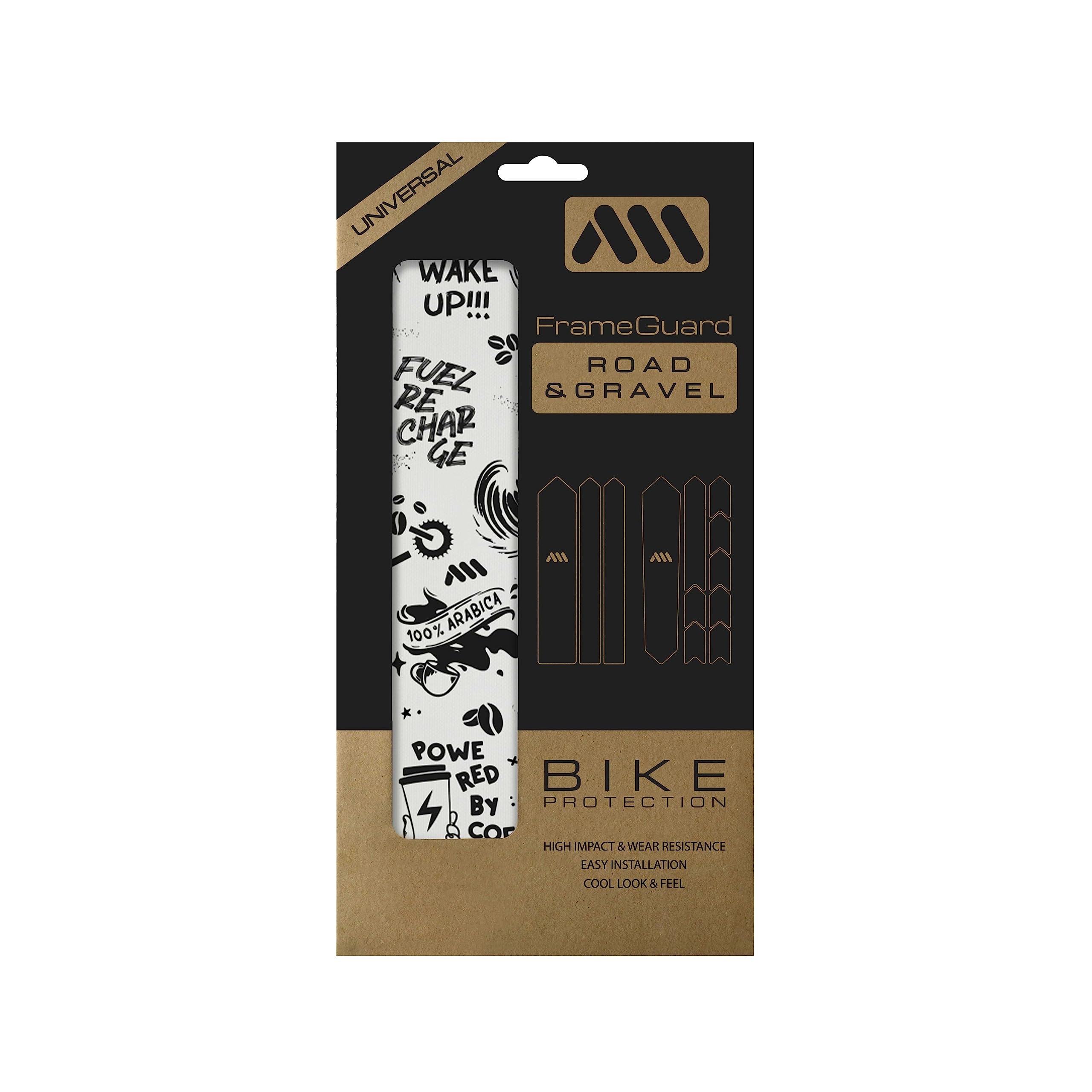 All Mountain Style | Road Bike Frame Protector and Gravel | High Strength Adhesive PVC Material | Prevents Scratches and Marks from Bumps on Your Bike Frame
