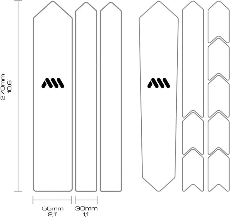 All Mountain Style | Road Bike Frame Protector and Gravel | High Strength Adhesive PVC Material | Prevents Scratches and Marks from Bumps on Your Bike Frame