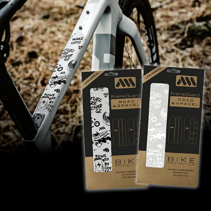All Mountain Style | Road Bike Frame Protector and Gravel | High Strength Adhesive PVC Material | Prevents Scratches and Marks from Bumps on Your Bike Frame
