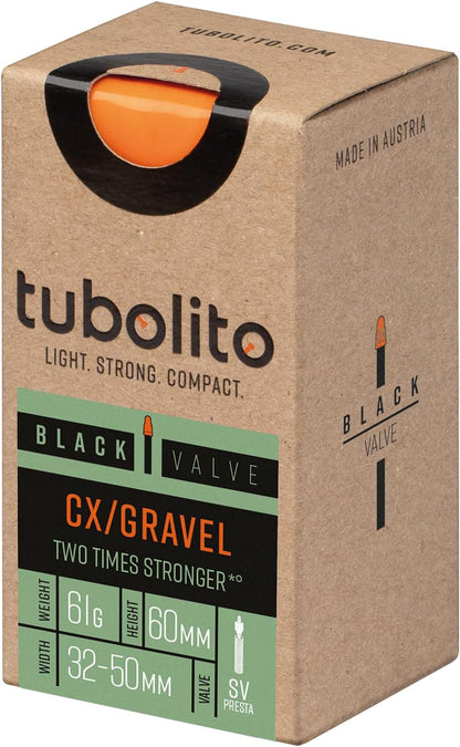 Tubolito CX/Gravel 700C x 32-50mm, 42mm / 60mm Presta Valve | Light, Strong & Compact | Rim & Disc Brake Compatibility