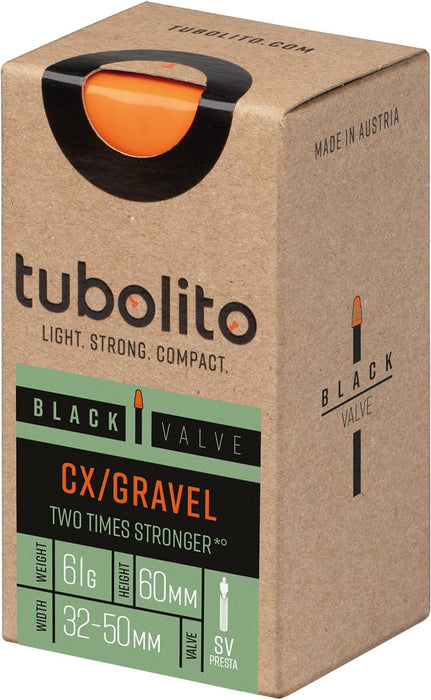 Tubolito CX/Gravel 700C x 32-50mm, 42mm / 60mm Presta Valve | Light, Strong & Compact | Rim & Disc Brake Compatibility