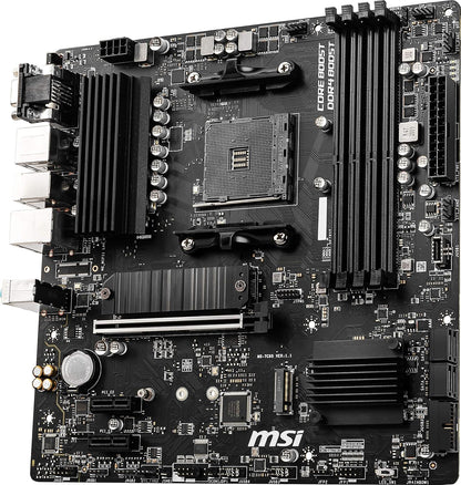 MSI B550M PRO-VDH Motherboard M-ATX - Supports AMD Ryzen 3rd Gen Processors, AM4, DDR4 Boost (4400MHz/OC), 1 x PCIe 4.0/3.0 x16, 1 x M.2 Gen4 x4, 1 x M.2 Gen3 x4, Gigabit LAN
