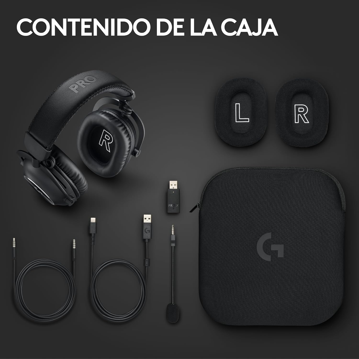 Logitech G PRO X 2 LIGHTSPEED Wireless Gaming Headset, Detachable Boom Mic, 50mm Graphene Drivers, DTS: Headphone 2.0—7.1 Surround, Bluetooth/USB/3.5mm Aux, for PC, PS5, PS4, Nintendo Switch